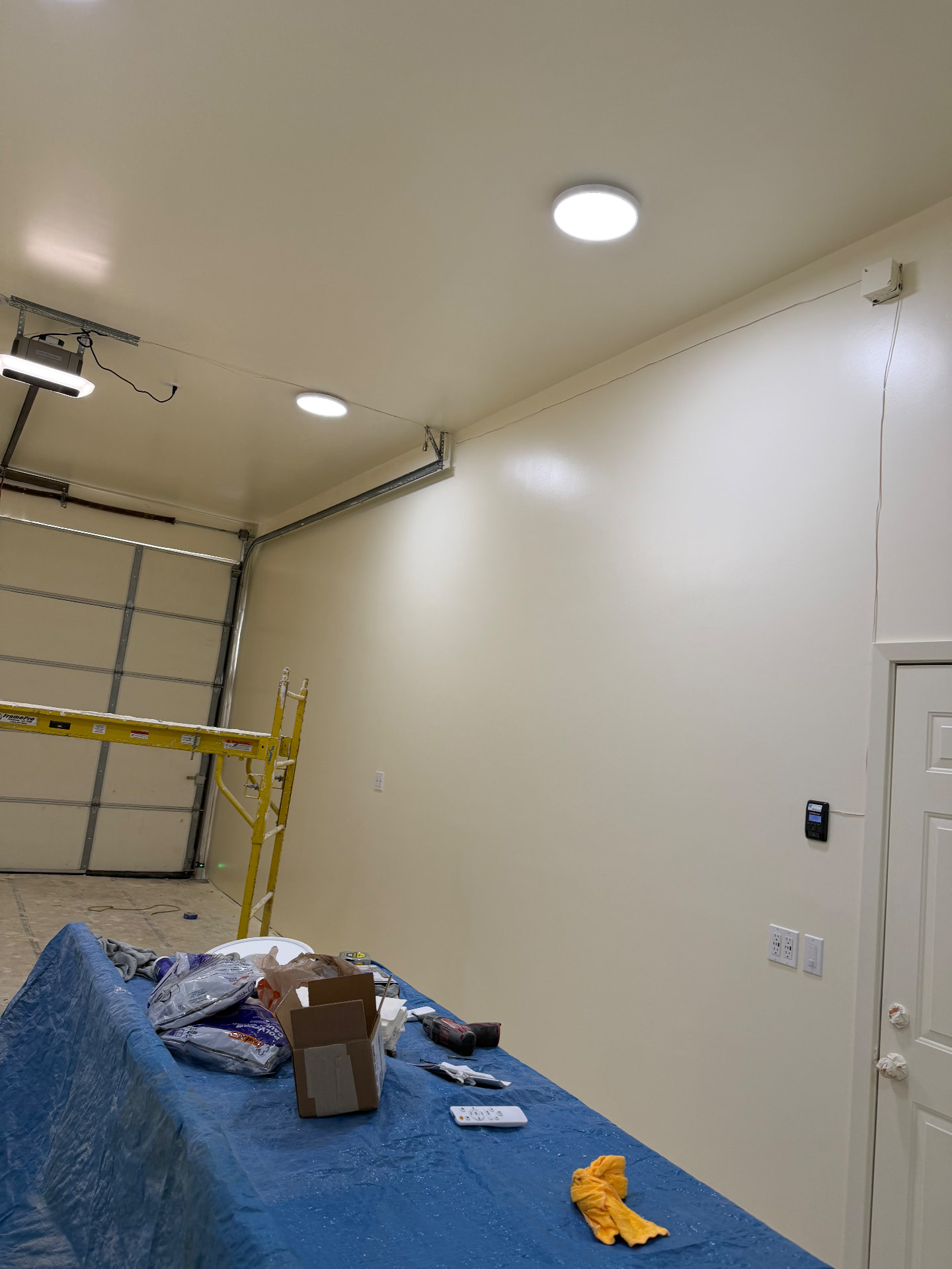 Commercial garage interior painting project